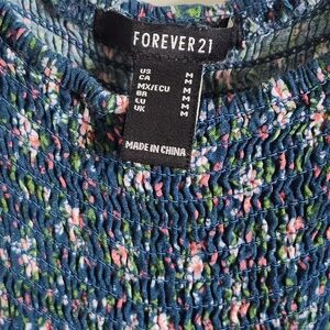 Forever 21 Blue Floral Jumpsuit